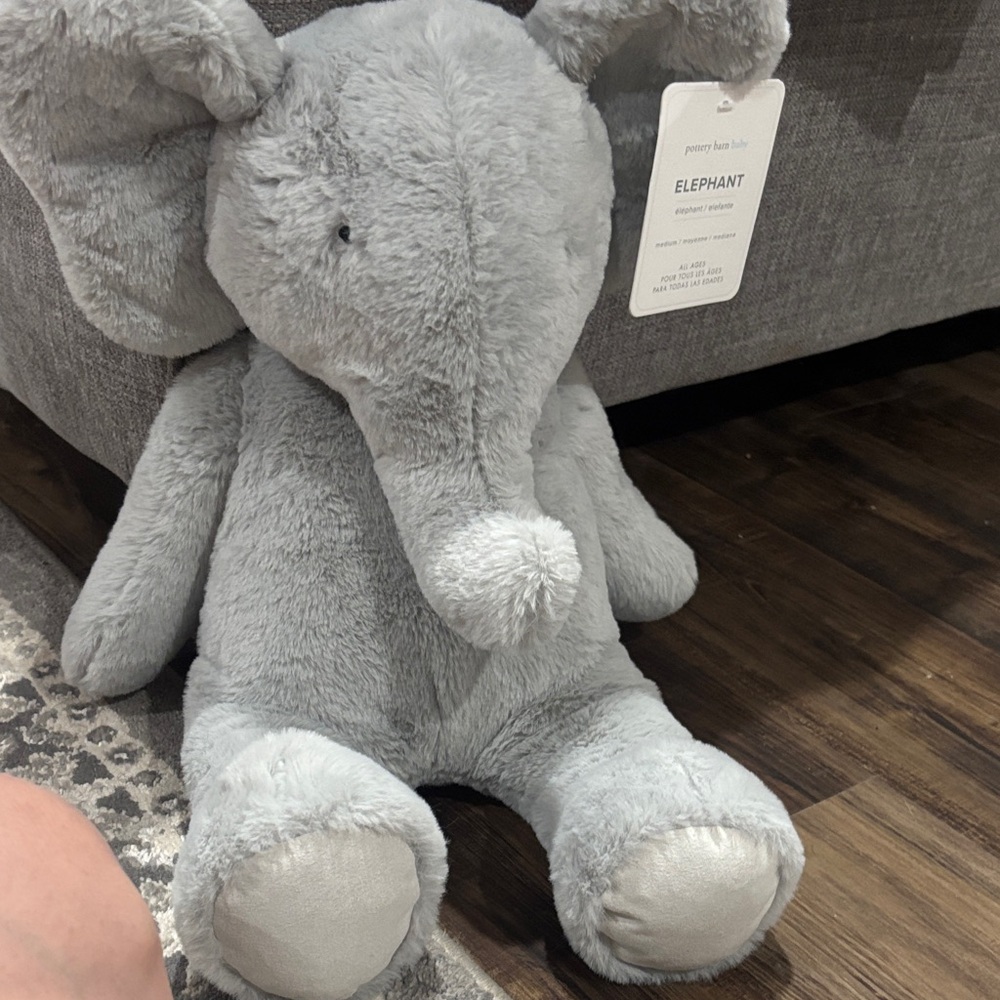 Pottery barn plus Gray Elephant Decorative Pillow Plush - Pottery Barn Kids
